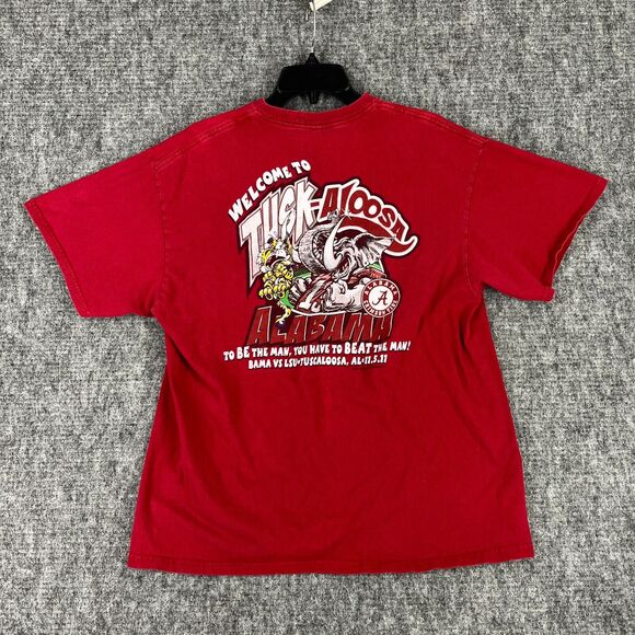 University Alabama Shirt Mens Extra Large Red Tusk-Aloosa 2011 Bama LSU‎ College - Picture 1 of 7